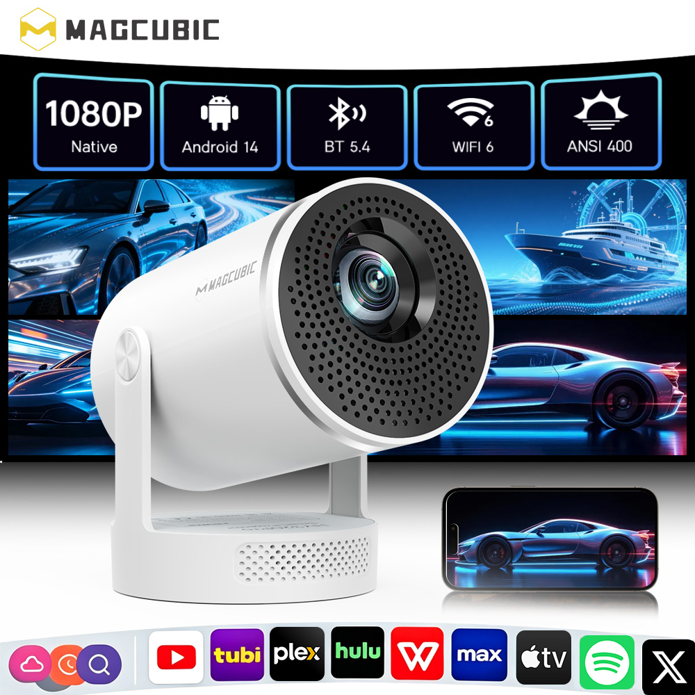 Home Cinema Night - Magcubic 안드로이드 14 네이티브 1080P 8K