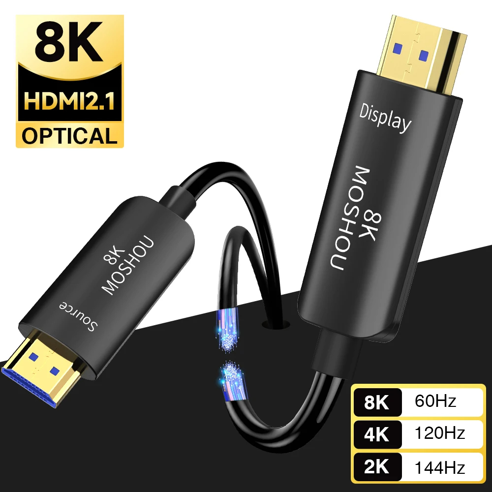 Hdmi Arc Cable - MOSHOU 8K 광섬유 HDMI 2.1 케이블