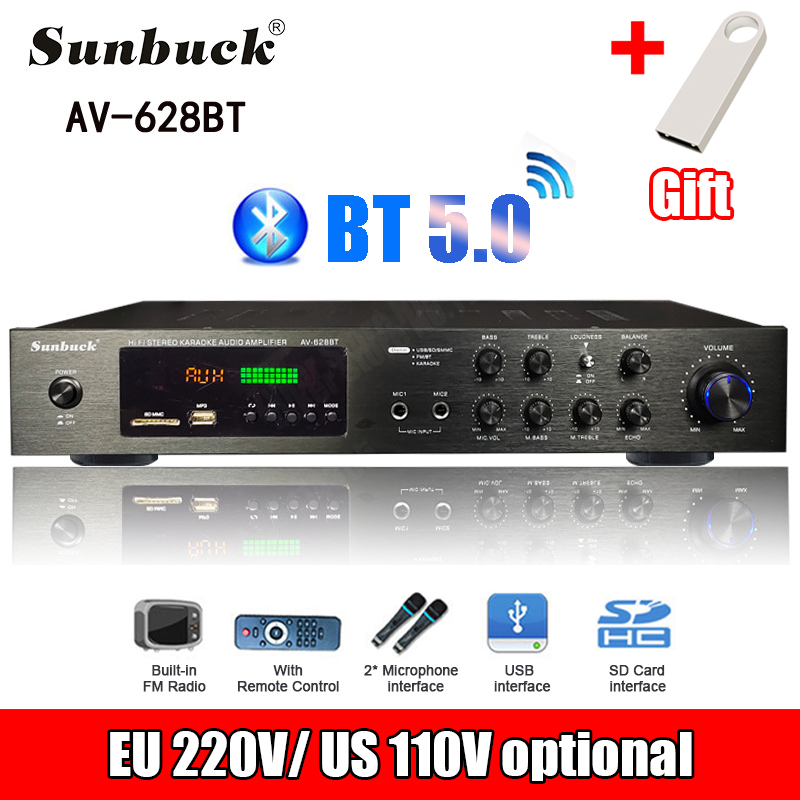 Home Cinema Yamaha - 110/220V 2000W 블루투스 파워 앰프 오디오