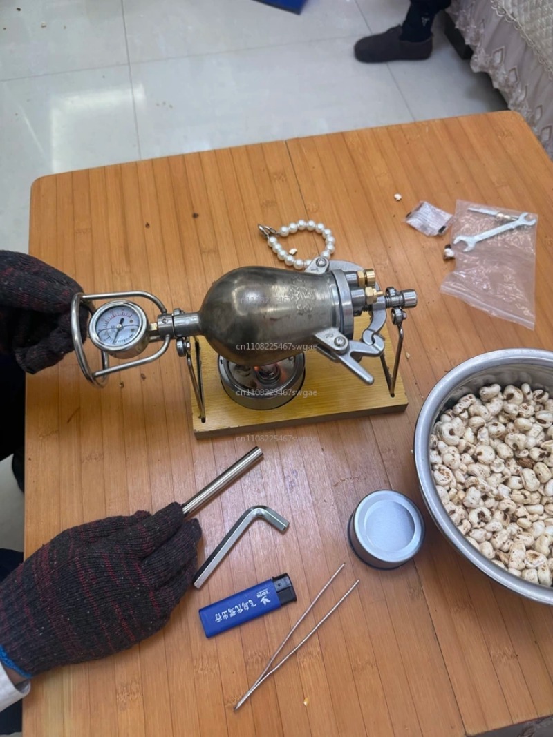 Popcorn Machine Home - 전통 수동식 팝콘 기계 1000ml 가정용