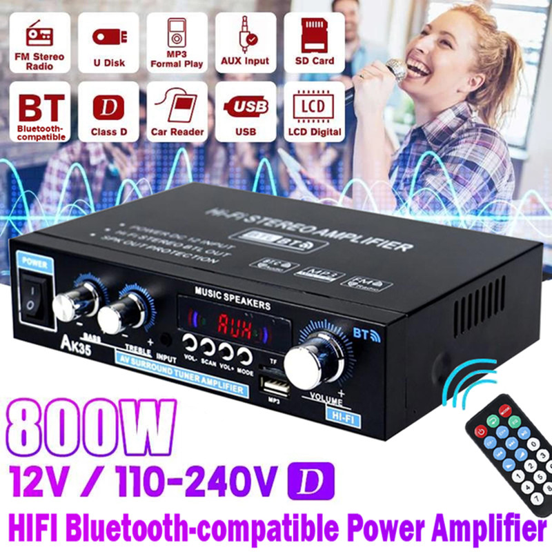 Home Cinema Bluetooth - AK35 AK380 800W 가정용 전력 증폭기