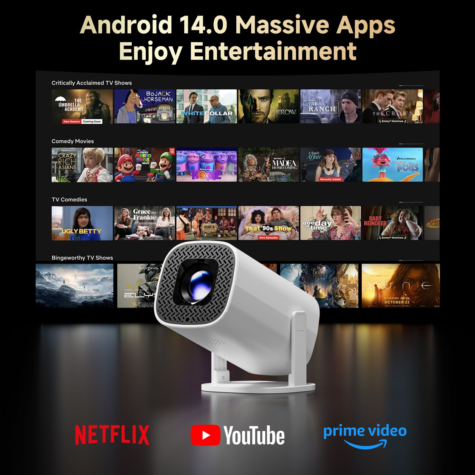 HONGTOP P30PRO 스마트 미니 프로젝터 안드로 - Home Cinema Night 리뷰 및 가격