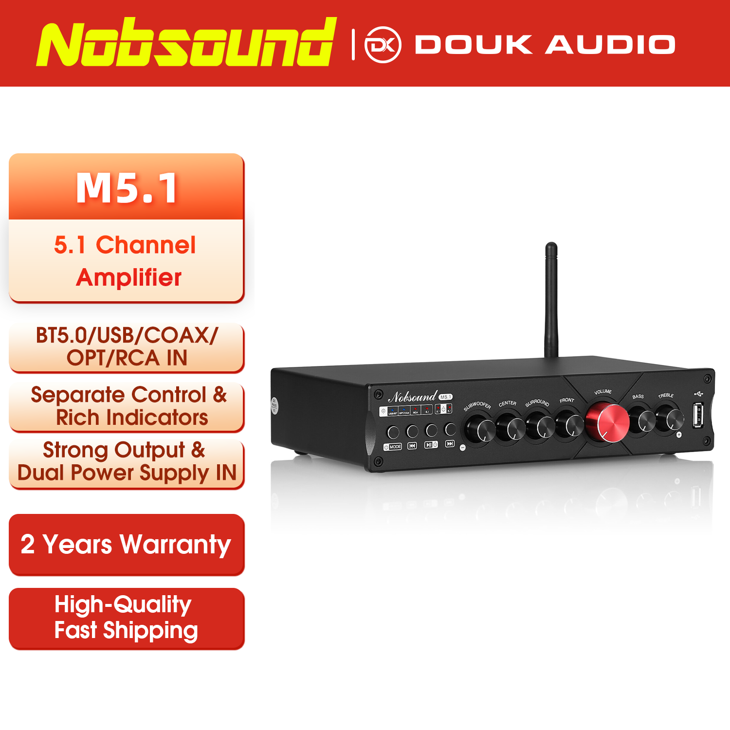 Nobsound 디지털 블루투스 수신기, 5.1 채널  - Home Cinema Samsung 5.1 리뷰 및 가격