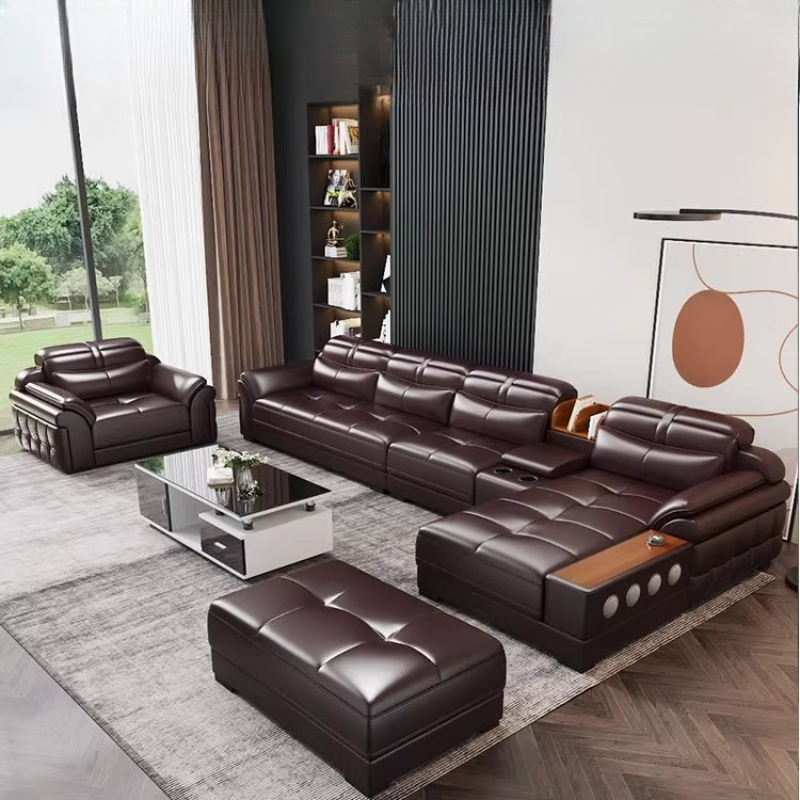 진짜 가죽 소형 아파트 소파 럭셔리 아파트 시네마 침실 - Home Cinema For Small Room 리뷰 및 가격