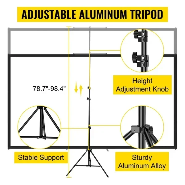 삼각대 프로젝터 스크린 스탠드 포함 80인치 16:9  - Projector Tripod Stand 리뷰 및 가격