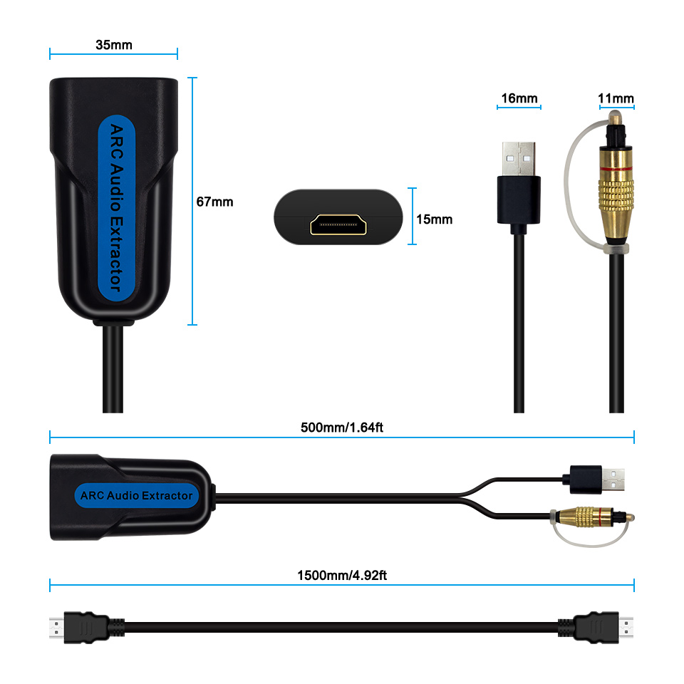 HDMI ARC eARC 오디오 추출기 HDMI 호환  - Hdmi Arc Cable 리뷰 및 가격