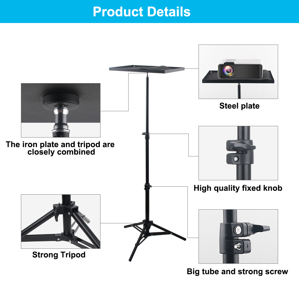 110cm 160cm 조정 가능한 범용 휴대용 프로젝터 - Projector Tripod Stand 리뷰 및 가격