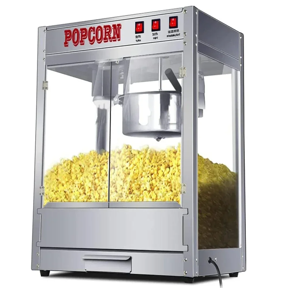 스테인리스 스틸 이동식 1400와트 팝콘 기계, 카트가 - Popcorn Machine Home 리뷰 및 가격