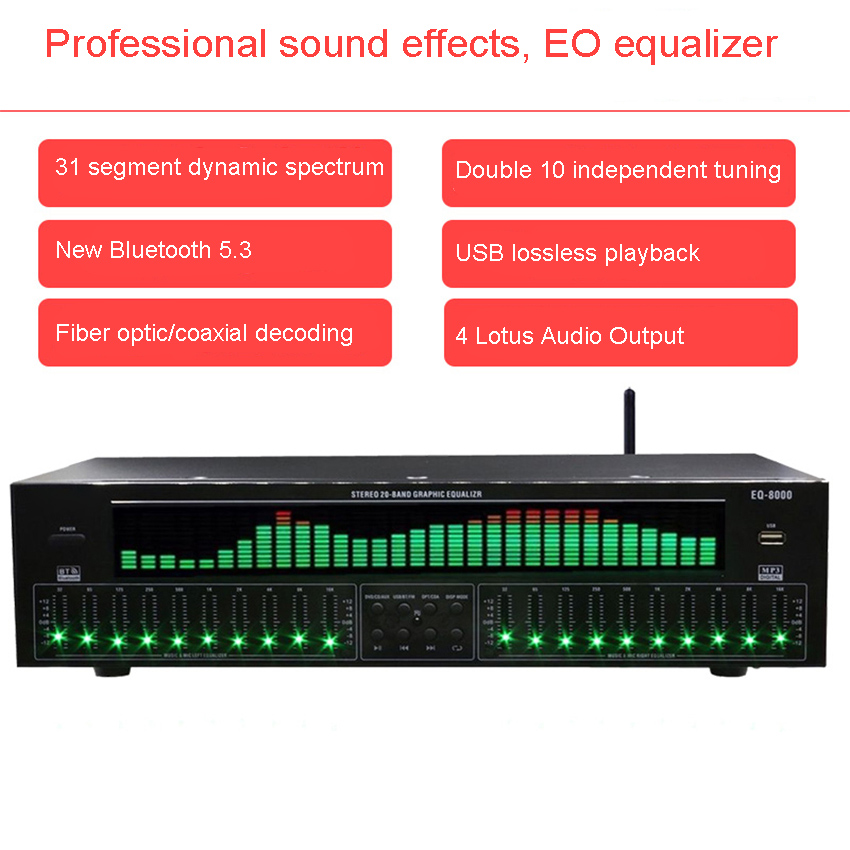 EQ8000 이퀄라이저 블루투스 5.3 광섬유 동축 디 - Home Cinema Yamaha 리뷰 및 가격